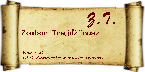 Zombor Trajánusz névjegykártya